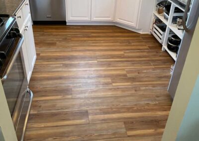 kitchen remodel with new floor